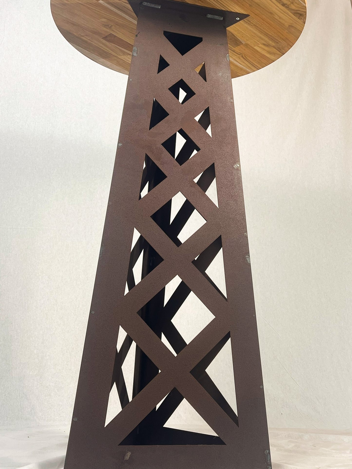Bar Table Steel Base with Wood Top