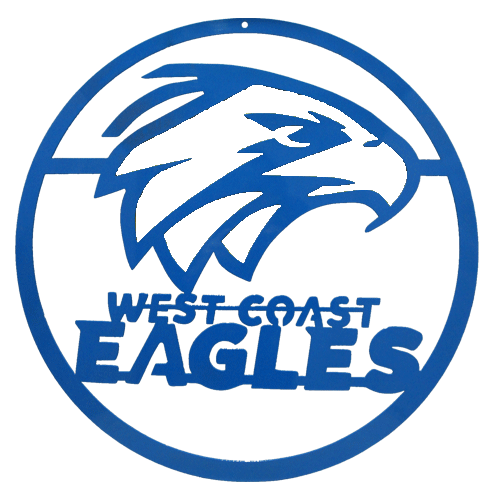 West Coast Eagles Logo in Circle - Blue