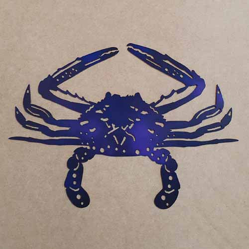 Blue Manna Crab Metal Wall Art Austech Illusions blue-manna-crab-metal-wall-art-austech-illusions