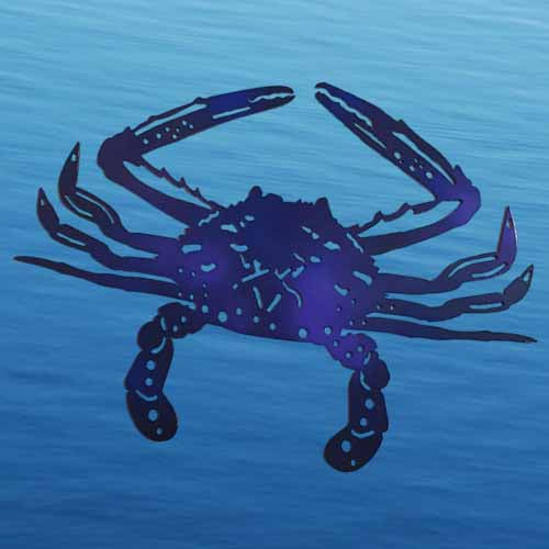 Blue Manna Crab Metal Wall Art Austech Illusions blue-manna-crab-metal-wall-art-austech-illusions