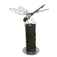 Dragonfly On Log With Base Lge
