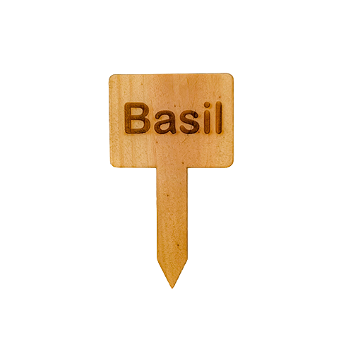Wooden Plant Marker - Basil