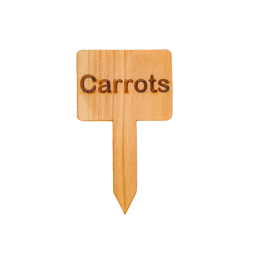 Wooden Plant Marker - Carrots