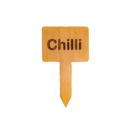 Wooden Plant Marker - Chilli