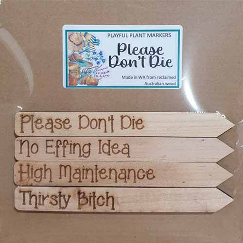 Playful Plant Markers - Please Don't Die - Set 4