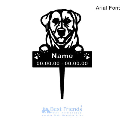 Pet Memorial Labrador Garden Stake
