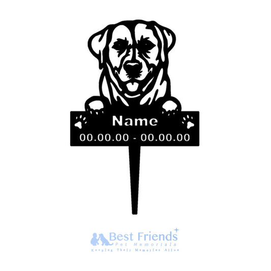 Labrador Metal Pet Memorial Garden Stake