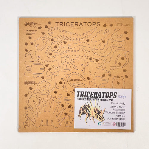 Dinosaur 3D Jigsaw Puzzle Small - Triceratops