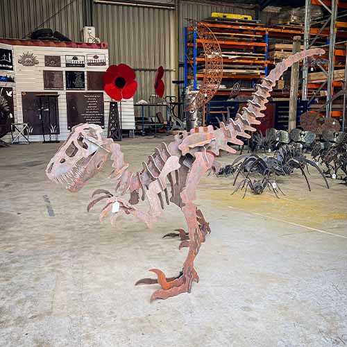 Velociraptor Dinosaur Sculpture Medium