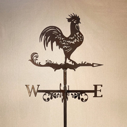 Rooster Weather Vane Metal Raw Finish