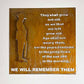 Anzac Ode Poem with 3D Soldier Wall Art Black Powder Coat