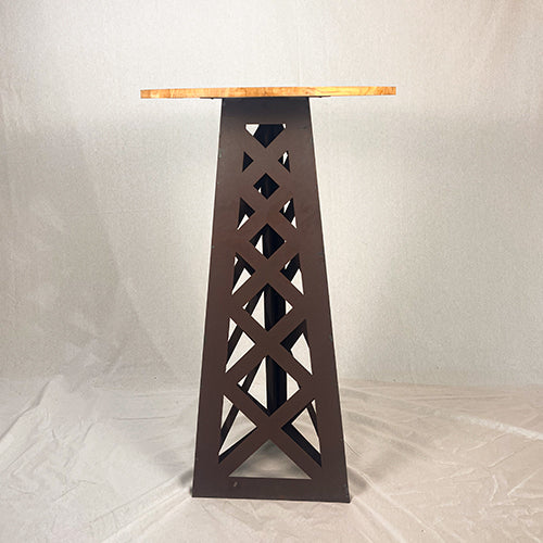 Bar Table Steel Base with Wood Top