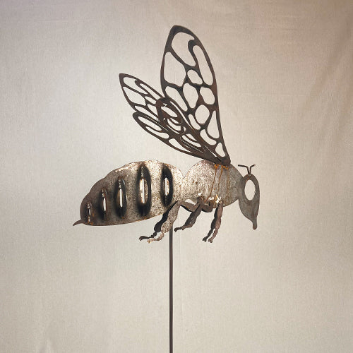 Bee on Stick Large 3D - on Round Base