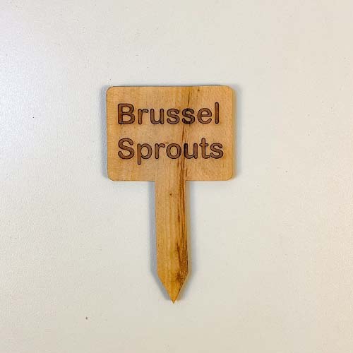 Wooden Plant Marker - Brussel Sprouts