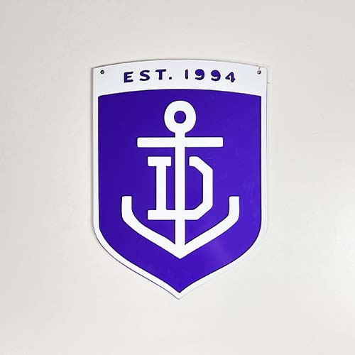 Fremantle Dockers Shield Logo Wall Art Purple and White