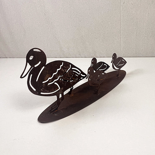 Duck and Four Ducklings with Oval Base