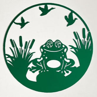 Frog Circle with Reeds Wall Art