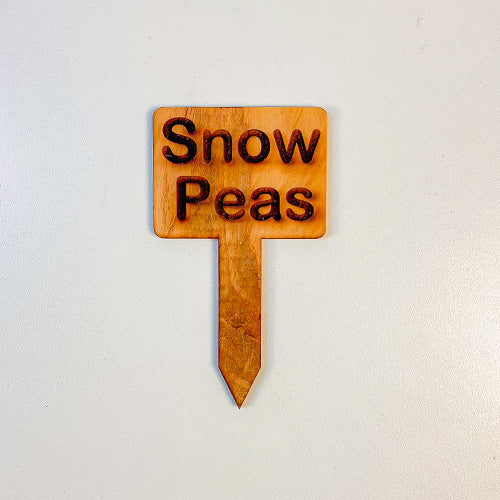Wooden Plant Marker - Snow Peas