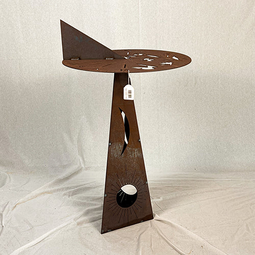 Sundial Functional Metal Flowers & Butterfly on Stand