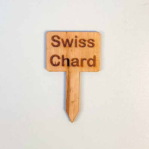 Wooden Plant Marker - Swiss Chard